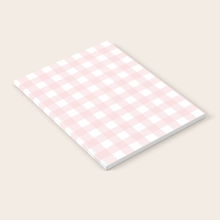 Pastel pink gingham pattern Notebook Gallery Image 2