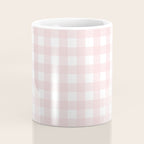 Pastel pink gingham pattern Coffee Mug Gallery Image 4