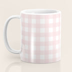 Pastel pink gingham pattern Coffee Mug Gallery Image 3