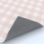 Pastel pink gingham pattern Rug Gallery Image 4