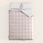 Pastel pink gingham pattern Comforter Gallery Image 6