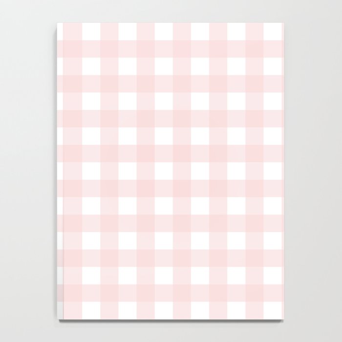 Pastel pink gingham pattern Notebook Gallery Image 4