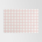 Pastel pink gingham pattern Rug Gallery Image 2