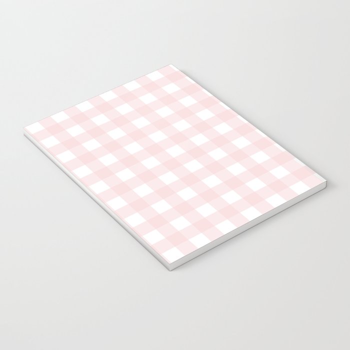 Pastel pink gingham pattern Notebook Gallery Image 3