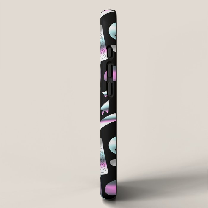 Trendy holographic y2k sticker pattern iPhone Case Gallery Image 2