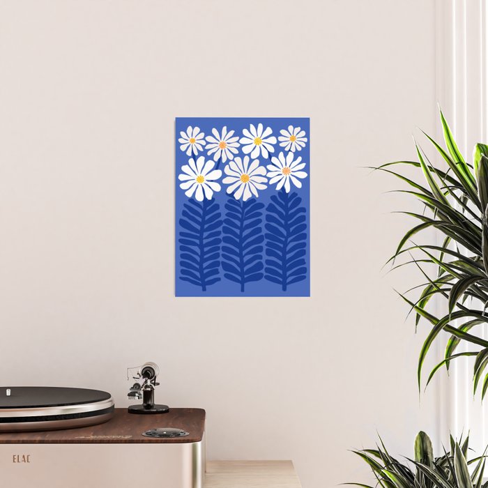 Daisy Dreams - Whimsical Flower Illustration Poster Gallery Image 2