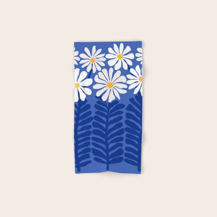 Daisy Dreams - Whimsical Flower Illustration Bath Towel Gallery Image 1
