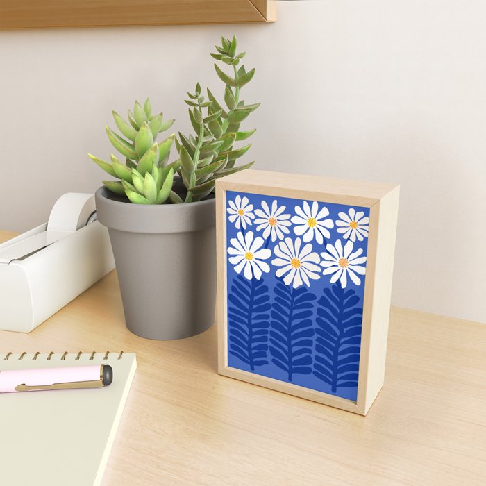Daisy Dreams - Whimsical Flower Illustration Mini Art Print Gallery Image 2