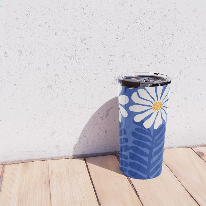 Daisy Dreams - Whimsical Flower Illustration Travel Mug Gallery Image 4