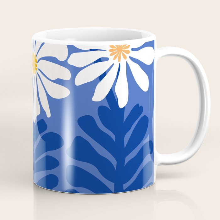 Daisy Dreams - Whimsical Flower Illustration Coffee Mug Gallery Image 1