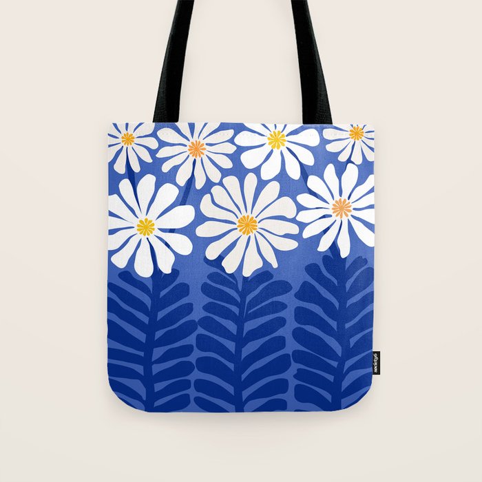 Daisy Dreams - Whimsical Flower Illustration Tote Bag Gallery Image 1