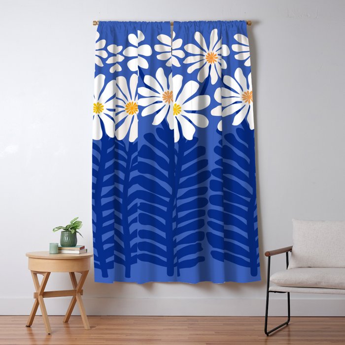 Daisy Dreams - Whimsical Flower Illustration Window Curtain Gallery Image 5