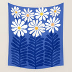 Daisy Dreams - Whimsical Flower Illustration Wall Tapestry Gallery Image 4
