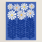 Daisy Dreams - Whimsical Flower Illustration Jigsaw Puzzle Gallery Image 1