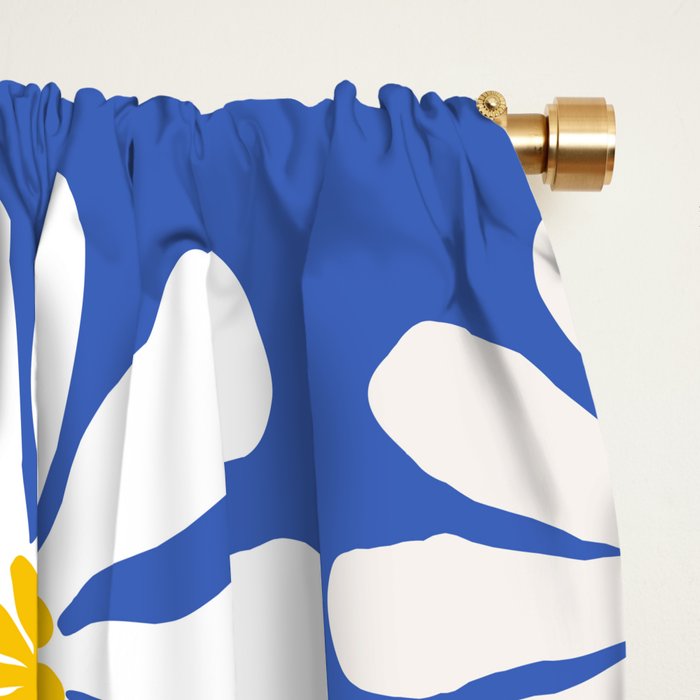 Daisy Dreams - Whimsical Flower Illustration Window Curtain Gallery Image 2