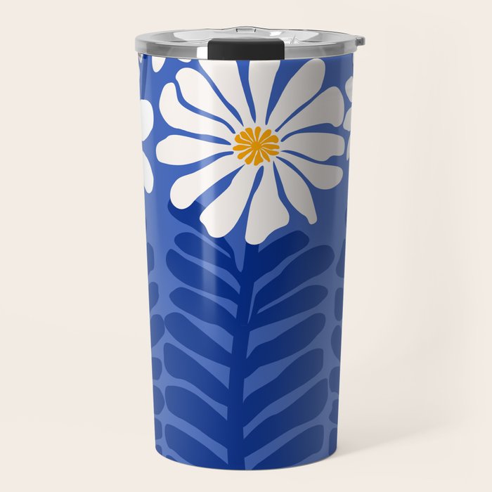 Daisy Dreams - Whimsical Flower Illustration Travel Mug Gallery Image 1