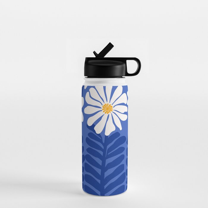 Daisy Dreams - Whimsical Flower Illustration Water Bottle Gallery Image 1