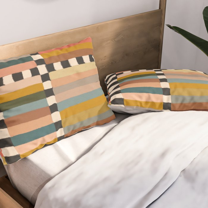 Mix of Stripes #11 Pillow Sham Gallery Image 2