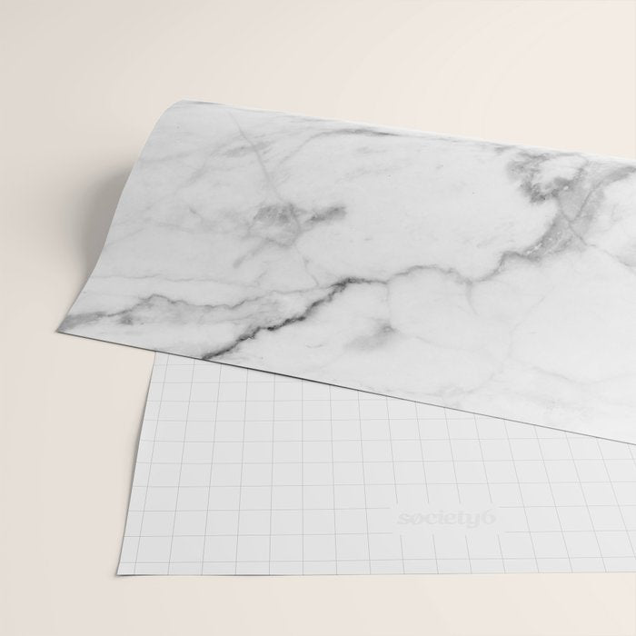 White Marble Wrapping Paper Gallery Image 2