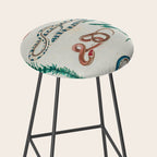 Seba Albertus Snakes With Plants  Stool Gallery Image 2
