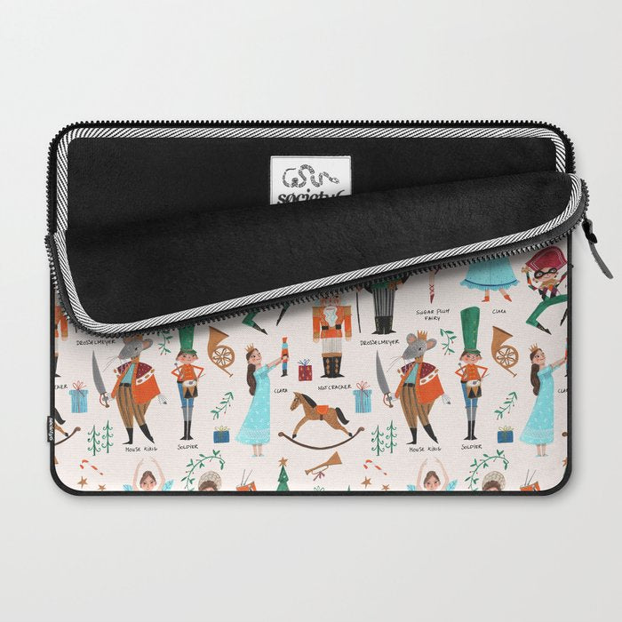 Festive Nutcracker holiday pattern Laptop Sleeve Gallery Image 2