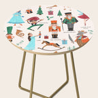 Festive Nutcracker holiday pattern Side Table Gallery Image 2