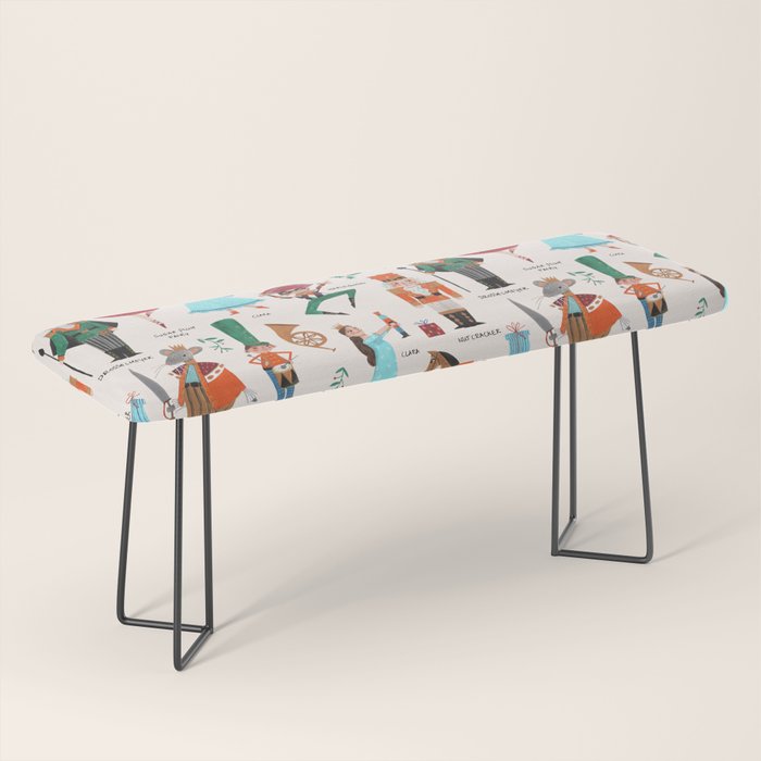 Festive Nutcracker holiday pattern Bench Gallery Image 1