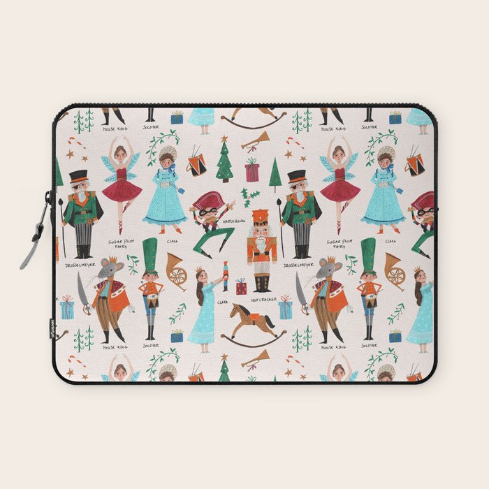 Festive Nutcracker holiday pattern Laptop Sleeve Gallery Image 1