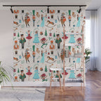 Festive Nutcracker holiday pattern Wall Mural Gallery Image 1