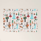 Festive Nutcracker holiday pattern Welcome Mat Gallery Image 1