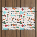 Festive Nutcracker holiday pattern Outdoor Rug Gallery Image 1