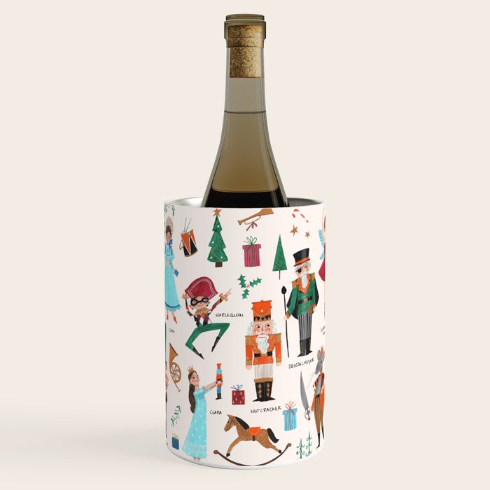 Festive Nutcracker holiday pattern Wine Chiller Gallery Image 1