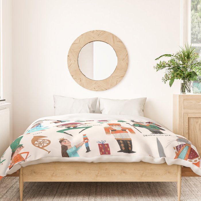 Festive Nutcracker holiday pattern Duvet Cover Gallery Image 3