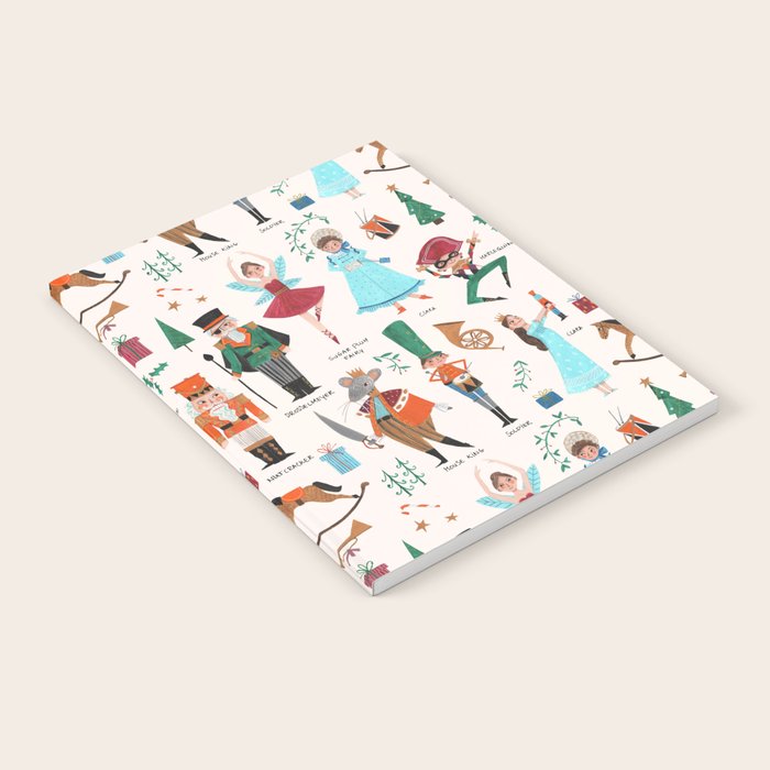 Festive Nutcracker holiday pattern Notebook Gallery Image 2