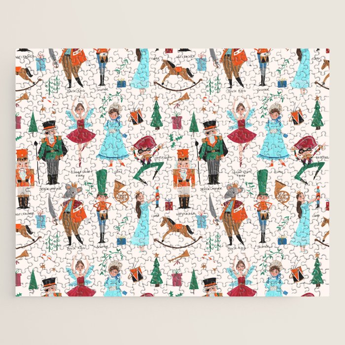 Festive Nutcracker holiday pattern Jigsaw Puzzle Gallery Image 1