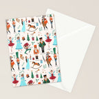 Festive Nutcracker holiday pattern Stationery Card Gallery Image 2
