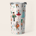 Festive Nutcracker holiday pattern Travel Mug Gallery Image 2