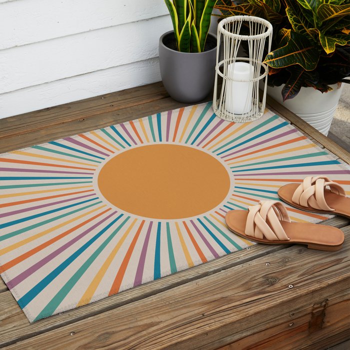 Boho Sun Outdoor Rug Gallery Image 2