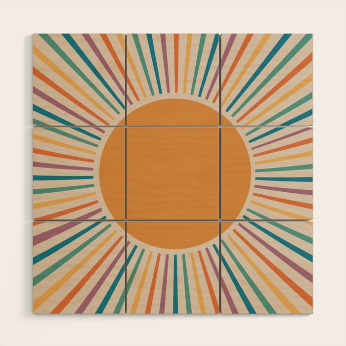 Boho Sun Wood Wall Art Gallery Image 1