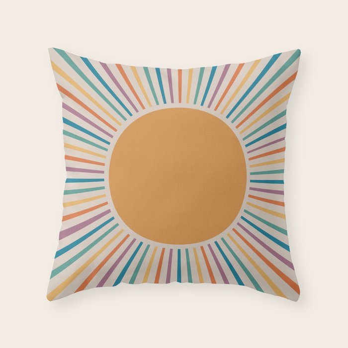 Boho Sun Throw Pillow Gallery Image 6