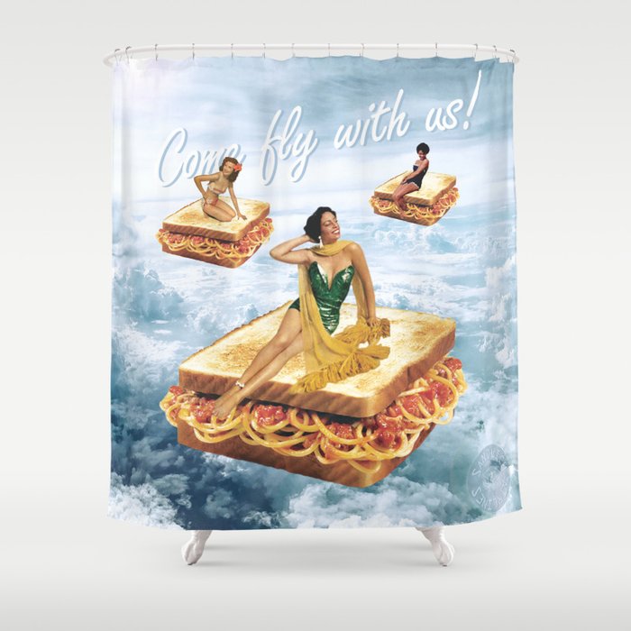 Sandwich Airlines - Come fly with us! Shower Curtain Gallery Image 1