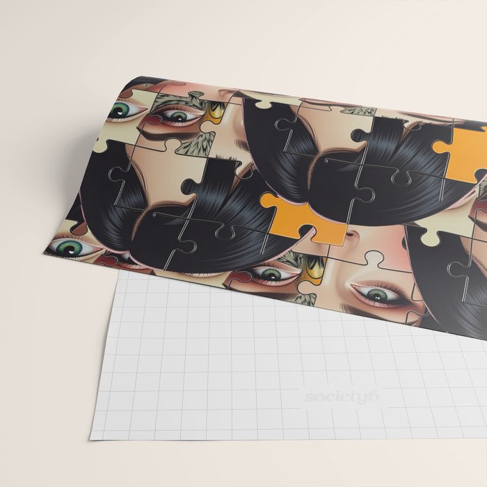 Puzzle Girl Lulu Wrapping Paper Gallery Image 2