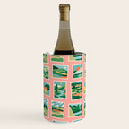Vintage nature landscape postage stamp sticker pattern Wine Chiller Gallery Image 3