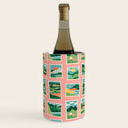 Vintage nature landscape postage stamp sticker pattern Wine Chiller Gallery Image 1