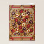 Antique Russian Bessarabian Floral Rug Print Stationery Card Gallery Image 2