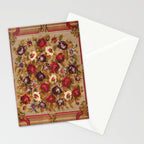 Antique Russian Bessarabian Floral Rug Print Stationery Card Gallery Image 2