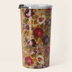 Antique Russian Bessarabian Floral Rug Print Travel Mug Gallery Image 3
