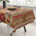 Antique Russian Bessarabian Floral Rug Print Tablecloth Gallery Image 3