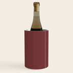 Earthy Brick Red Solid Color Wine Chiller Gallery Image 2