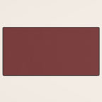 Earthy Brick Red Solid Color Desk Mat Gallery Image 3